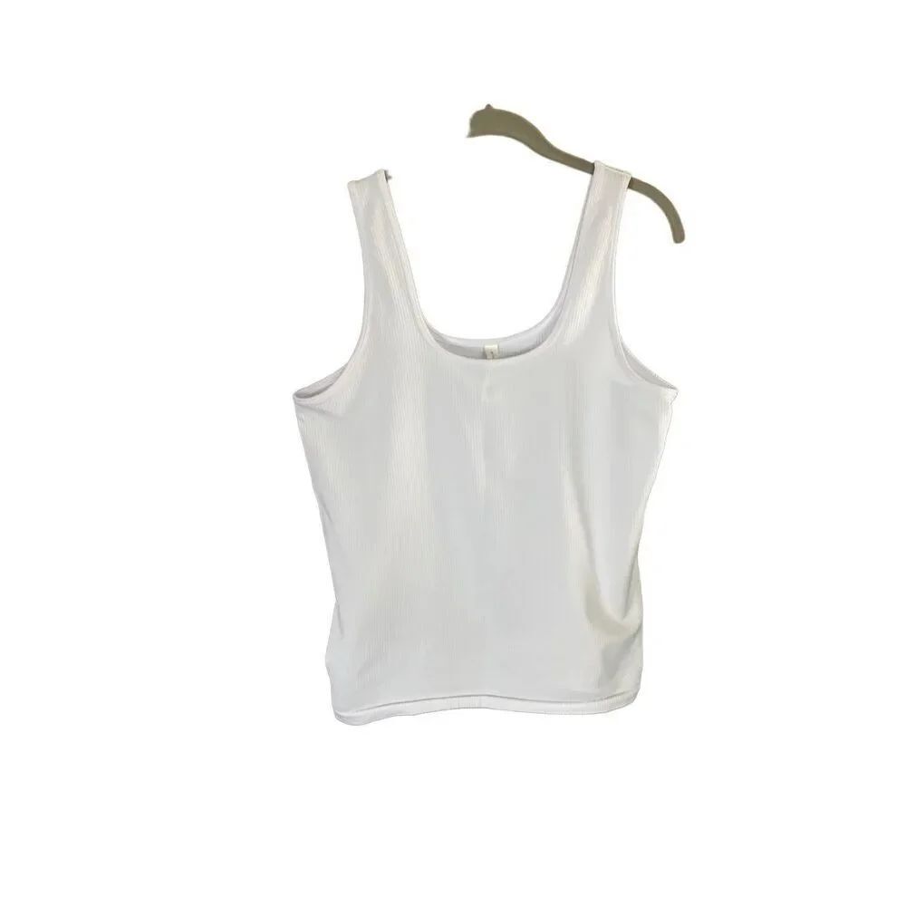 Athleta women’s renew seamless, sleeveless, white, ribbed, tank top size XL - Picture 5 of 8